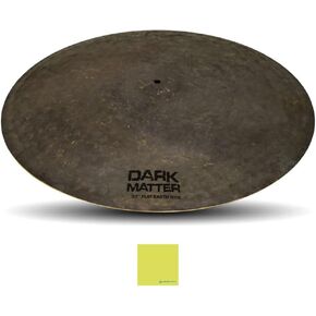 Dream Cymbals and Gongs 22 Inch Cymbal, Dark Matter Flat Earth Ride Series (DMFE22) Bundle with Liquid Audio Instrument Polishing Cloth