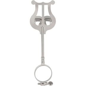 Woodwind Instrument Music Clip Silver Clarinet Sheet Music Clip Clamp- On Holder Lyre Sheet Clip Holder Metal Music Stand Musical Part for Woodwind Instrument Clarinet Marching Lyre Clamp