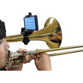 Low Brass Lyre - Secure Phone Mount for Trombone, Mellophone, Flugelhorn & More | Made in USA | 1.5"-2" Clamp | LB100