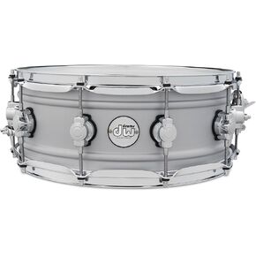 DW Design Series Aluminum Snare Drum - 5.5x14, Matte Aluminum