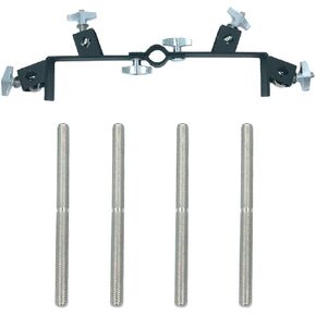 Cowbell Holder Mounting Bracket with 9.5mm Percussion Mount Rod, All Percussion Mount Bracket for Cowbell Jam Blocks Tambourine Percussion Rack Stand Percussion Instrument Accessory