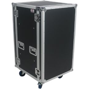20 Space (20U) ATA Rack Amp Road Shock Mount Case (20" Deep) w/ Casters
