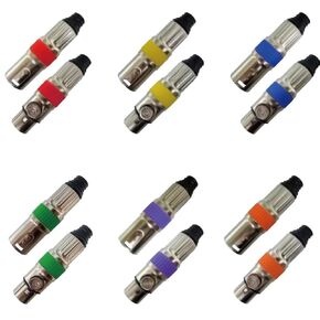 RIVIERA 6 pcs XLR 3pin Male Plug and 6pcs XLR 3Pin Female Socket with Fine Nickel Plated with 24K Gold Plated Contacts