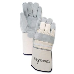 MAGID TG23E-J Clean King TG23E Select Cow Split Leather Palm w/PE Cuff, Medium, Gray , XL (Pack of 12)