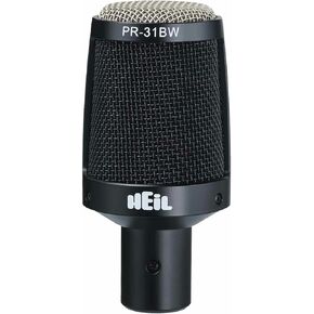 Heil Sound PR-31 BW All-Purpose Dynamic Microphone - Drum and Cymbal Microphone - Black