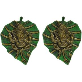eCraftIndia Lord Ganesha on Green Leaf