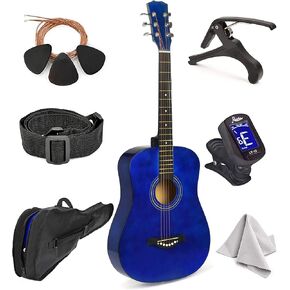 Classical Acoustic Guitar For Kids By MasterPlay- 30" Beginner Guitar For Learners- Accoustic String Guitar Starter Kit: Guitar Bag, Tuner, Strap, Extra Strings, Picks, Wash Cloth, Capo (wood)