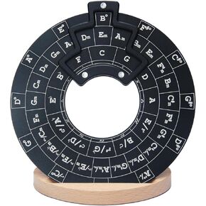 Circle of Fifths Wheel Metal Chord Wheel Melody Tool with Stand Holder & Guitar Picks - Music Theory Learning Tool for All Levels and Musical Instruments, Musicians Songwriting