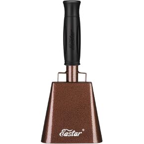 Eastar Cow Bell, 7 Inch Cowbells with Handle for Sporting Events, 1 Pack Cowbells Noise Makers Cheering Bell for Football Games, Stadiums, Halloween Gifts, Copper Maroon