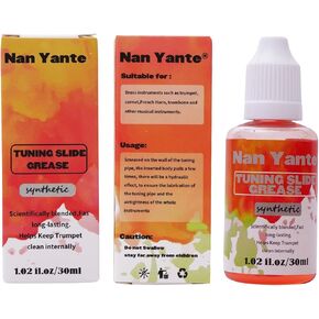 Premium 30ml (1.02 fl. Oz) Synthetic Tuning Slide Grease Lube for Trumpet, Trombone, French Horn, Tuba, Euphonium & other Brass Instruments