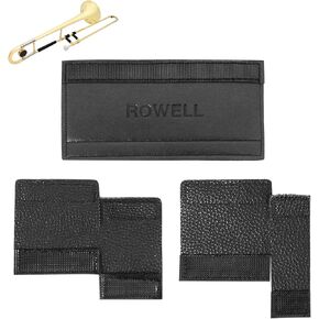 ROWELL Trombone Guard Set Trombone Leather Hand Guard and Neck Guard 6.85 inch Trombone Neck Guard Pad,2 Pcs Trombone Finger Guard for Alto Trombone Thickened Non-slip Trombone Guard Set for Beginner