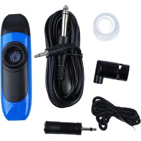 Electric Kazoo 11cm Portable Kazoo Set Resin Aluminum Alloy Kazoo Replacement with Recorder Membrane Pickup (Black)