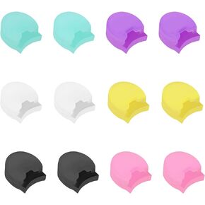 12 Pcs Clarinet Thumb Rest Cushion, Soft Silicone Clarinet Oboe Thumb Rest Cushion Protector, Rubber Clarinet Thumb Rest Cushion Protector, Thumb Protector Fit for Woodwind Instrument, 6 Colors