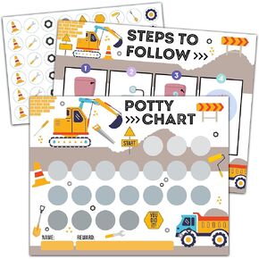 Superhero Potty Trainning Sticker Chart for Toddlers Boys Girls, 10 Potty Training Chart with 216 Stickers & 1 Routine Card - A12