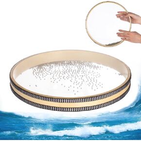 12-Inch Ocean Drum - Sea Wave Drum, Ocean Sound Drum, Natural Sound Musical Instrument, Musical Sound Healing Instrument for Relaxation, Meditation, Mindfulness, Yoga
