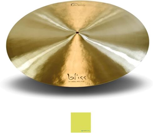Dream Cymbals and Gongs Bliss Series Small Bell Flat 24 Inch Ride Cymbal (BSBF24) Bundle with Liquid Audio Instrument Polishing Cloth - Dream Cymbals Bliss Series in Saudi Arabia