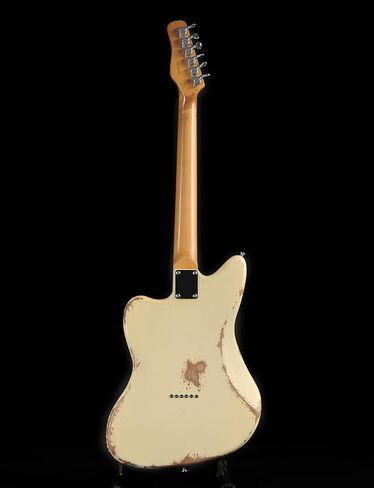 جيتار كهربائي KGD Relic Telemaster، رقبة خشب القيقب المحمص ولوحة أصابع من خشب الورد، جوز عظم، جيتار بقايا 6 أوتار، احترافي/حجم كامل/جيتار كهربائي للبالغين in Kuwait