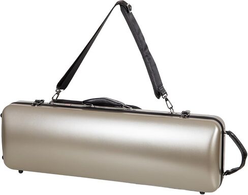 Crossrock Poly Carbon Oblong Case fits 4/4 Full-Size Violin, Includes Protective Blanket, Outside Music Pouch, Hygrometer, Accessory Pocket, Detachable Straps -Champagne (CRF4050VFCH-R) in Saudi Arabia