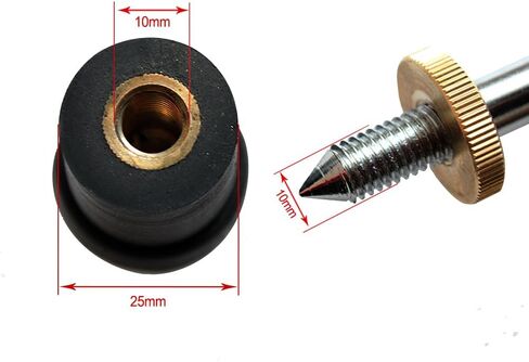 واقي سدادة طرف مطاطي منتصب باس Endpin متين ومضاد للانزلاق مع تصميم خيط معدني داخلي سهل التركيب (قاع مسطح) in Kuwait