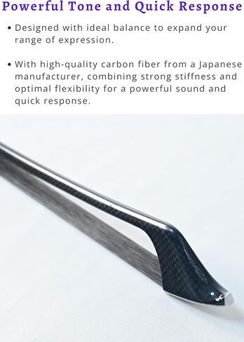 ARTIGIANO&VIOLIN Carbon Fiber Upright Bass Bow with Snakewood Frog French Style AW-205 in Saudi Arabia