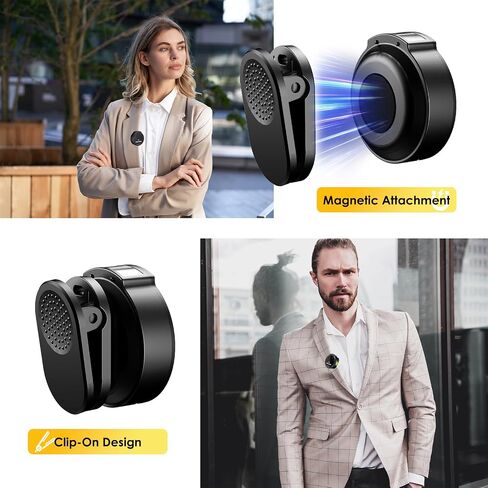 WAVLINK Wireless Lavalier Microphone for iPhone 15 Android Vlog, Clip on Lapel Dual Mic System & USB-C Input & Battery Case for YouTube Facebook Live, Video Recording(2*TX+1*RX) in Saudi Arabia
