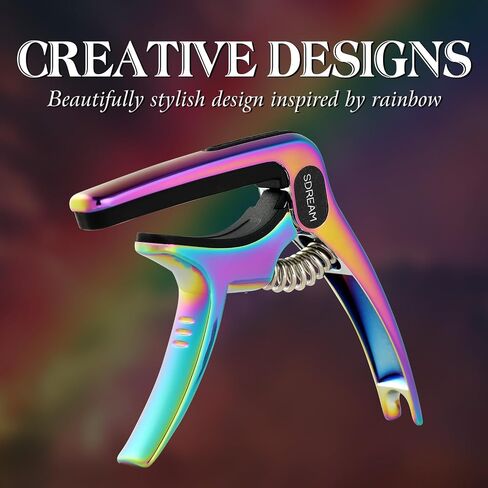 Guitar Capo For 6-String Electric and Acoustic Guitars (Rainbow) in Saudi Arabia
