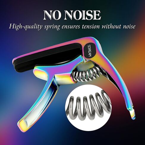 Guitar Capo For 6-String Electric and Acoustic Guitars (Rainbow) in Saudi Arabia