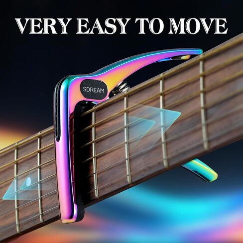 Guitar Capo For 6-String Electric and Acoustic Guitars (Rainbow) in Saudi Arabia