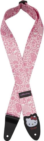 Fender Hello Kitty Polyester Strap, Adjustable Length from 34" to 59", Leather Ends, Pink in Saudi Arabia