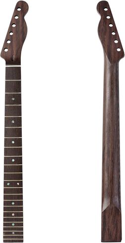 Electric Guitar Neck, 22 Frets Wenge Neck with Colored Shells Inlays for ST Style Guitar Parts Replacement (For ST Guitar) in Saudi Arabia