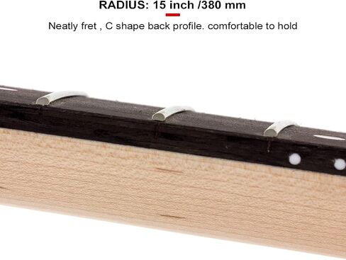 Electric Guitar Neck For ST Guitars Replacement Bolt-on C Shape Canada Maplewood (22 Fret White Dot) in Saudi Arabia