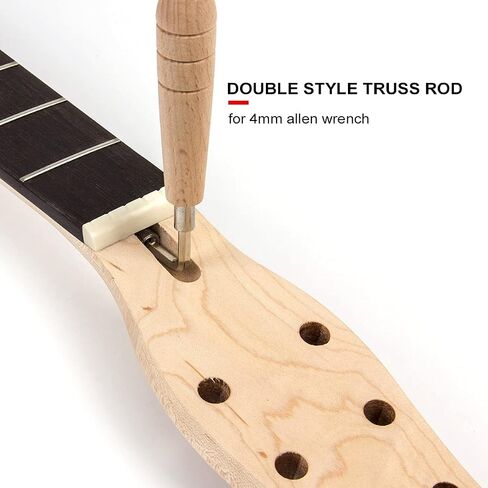 Electric Guitar Neck For ST Guitars Replacement Bolt-on C Shape Canada Maplewood (22 Fret White Dot) in Saudi Arabia
