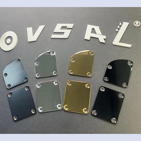 Guitar Neck Plate Chrome Curved Neck Plate Neck Joint Plate Electric Guitar Part Replacement for Telecaster Neck Tele Neck Strat Neck Stratocaster Neck Bass Neck in Kuwait