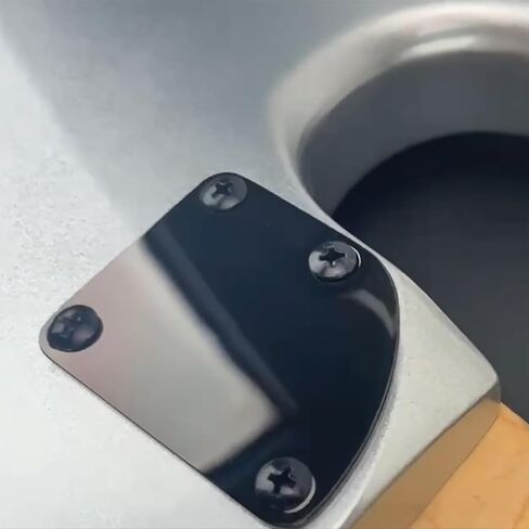 Guitar Neck Plate Chrome Curved Neck Plate Neck Joint Plate Electric Guitar Part Replacement for Telecaster Neck Tele Neck Strat Neck Stratocaster Neck Bass Neck in Kuwait