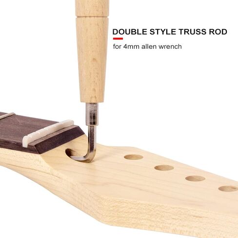 Electric Guitar Neck For ST Guitars Replacement Bolt-on C Shape Canada Maplewood (22 Fret White Dot) in Saudi Arabia