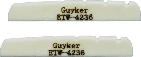 Guyker 43mm Guitar Bone Nut - White Pre-Slotted Bone Nuts for 6 String ST Strat Style Electric Guitar Replacement Parts Accessories 43mm*3.5mm*6mm (2 Pieces), ETW-4336 in Saudi Arabia