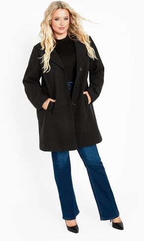 AVENUE Women's Plus Size Coat Elle Faux Wool in Saudi Arabia