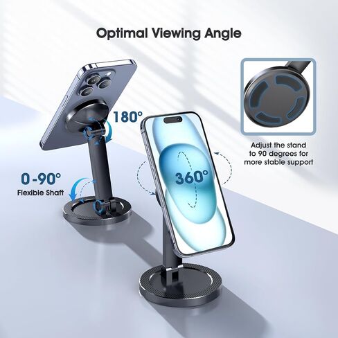 2 Pack Mag-Safe Charger Stand 15W Magnetic Wireless Charging Station for iPhone 15 14 13 12 Pro/Pro Max/Plus/Mini Magnet Wireless Charging Station/Pad with LED Light for AirPods 3/2/Pro/Pro 2 in Saudi Arabia