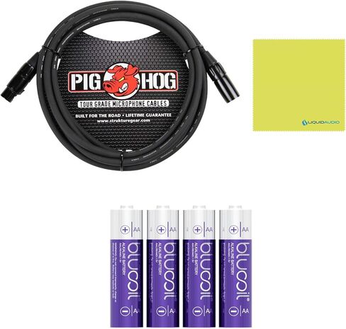 Liquid Audio Sennheiser XSW-D Vocal Set - Plug-on Digital Wireless Microphone System Bundle w/Pig Hog PHM10 8mm Mic Cable, 4-Pack Blucoil AA Batteries Polishing Cloth in Saudi Arabia