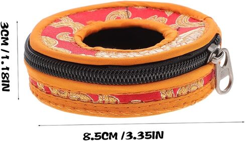 ibasenice Dancing Cymbals Cover - 1pc Nepalese Handmade Bumper Bell Set Cymbals Bell Holder Leather Box in Saudi Arabia