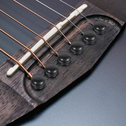 6 PCS Acoustic Guitar Bridge Pins Pegs Ebony Guitar Bridge Pins Replacement Parts, Guitar Bridge Pins Replacement Guitar End Pin Set for 6 & 12 String Acoustic Guitar (Pure Ebony) in Saudi Arabia