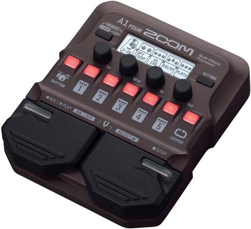 معالج Zoom A1 بأربعة تأثيرات متعددة مع سماعات شاشة Polsen HPC-A30 ومحول طاقة 9 فولت وحزمة كابل أدوات بطول 10 أقدام in Kuwait