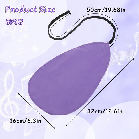 3 Pcs Clarinet Swab Cloth Clarinet Cleaning Kit Instrument Cleaner Cloth for Inside Tube Cleaning Swab Suitable for Clarinet Piccolo Flute Sax Saxophone(Purple) in Saudi Arabia
