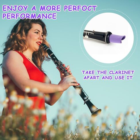 3 Pcs Clarinet Swab Cloth Clarinet Cleaning Kit Instrument Cleaner Cloth for Inside Tube Cleaning Swab Suitable for Clarinet Piccolo Flute Sax Saxophone(Purple) in Saudi Arabia