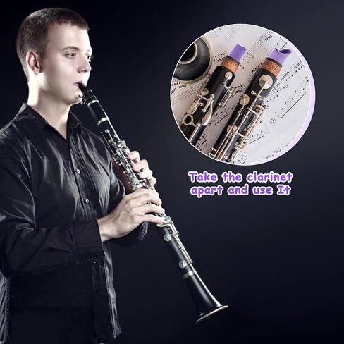 3 Pcs Clarinet Swab Cloth Clarinet Cleaning Kit Instrument Cleaner Cloth for Inside Tube Cleaning Swab Suitable for Clarinet Piccolo Flute Sax Saxophone(Purple) in Saudi Arabia