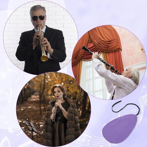 3 Pcs Clarinet Swab Cloth Clarinet Cleaning Kit Instrument Cleaner Cloth for Inside Tube Cleaning Swab Suitable for Clarinet Piccolo Flute Sax Saxophone(Purple) in Saudi Arabia