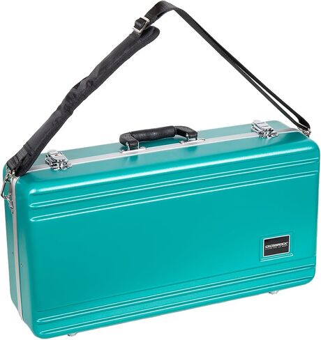 Crossrock Bb Trumpet Case | ABS Molded Hardshell with Security Lock, Metal Feet, and Detachable Strap-Mint Blue (CRA862TRMB) in Saudi Arabia