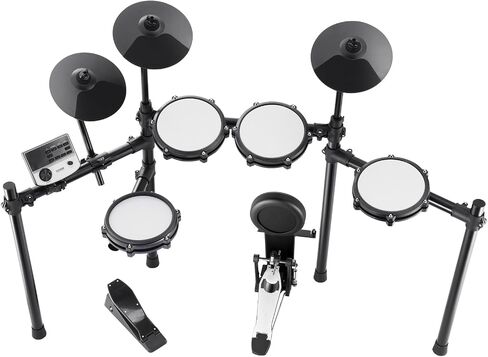 مجموعة طبول كهربائية VEVOR، 32 مجموعة طبول و480 صوتًا طقم طبول إلكتروني، USB MIDI مدعوم 8 بوصات شبكة هادئة مجموعة طبول كهربائية مع 10 عصي طبلة الصنج وسماعات الرأس، للمبتدئين والكبار in Saudi Arabia