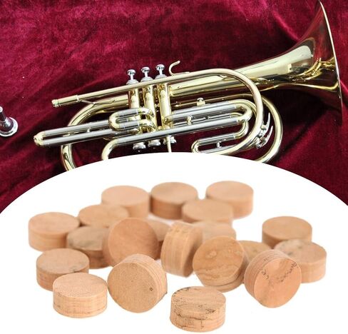 20Pcs Repairing Cork Pads, 9.5mm Replacement Parts, Trombone Repairing Cork Pads Parts Trombone Spit Valve Cork Trumpet Corks Water Key Cork Pad Replacement Musical Instrument Accessories Kit in Kuwait