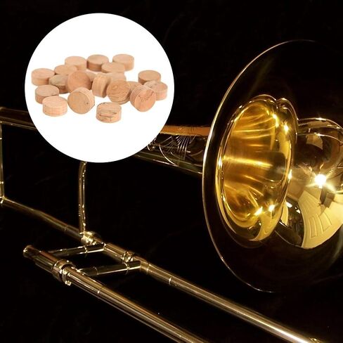 20Pcs Repairing Cork Pads, 9.5mm Replacement Parts, Trombone Repairing Cork Pads Parts Trombone Spit Valve Cork Trumpet Corks Water Key Cork Pad Replacement Musical Instrument Accessories Kit in Kuwait